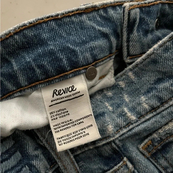 Revice Farrah High Waisted Distressed Jeans Medium Wash Size 26 Made in USA - Picture 9 of 9